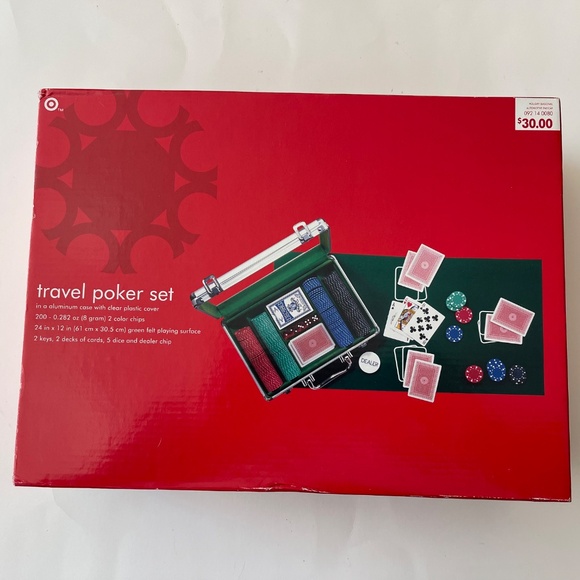 Travel Poker Set with Aluminum Case Target New in Box - Picture 2 of 9